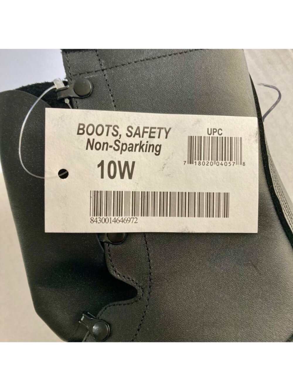 Addison Men's Steel Toe Safety Non-Spark Combat Boot Size 10W Black Leather NEW - Picture 7 of 8